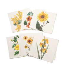 Lade das Bild in den Galerie-Viewer, Set mit 6 Servietten mit gelben Blumen
