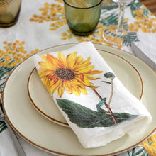 Load image into Gallery viewer, Set of 6 Yellow Flowers Napkins

