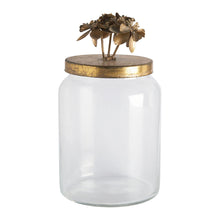 Load image into Gallery viewer, Idylle floral candy box in glass and gold-plated metal - Large model
