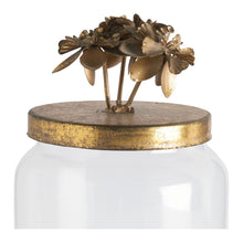 Load image into Gallery viewer, Idylle floral candy box in glass and gold-plated metal - Large model
